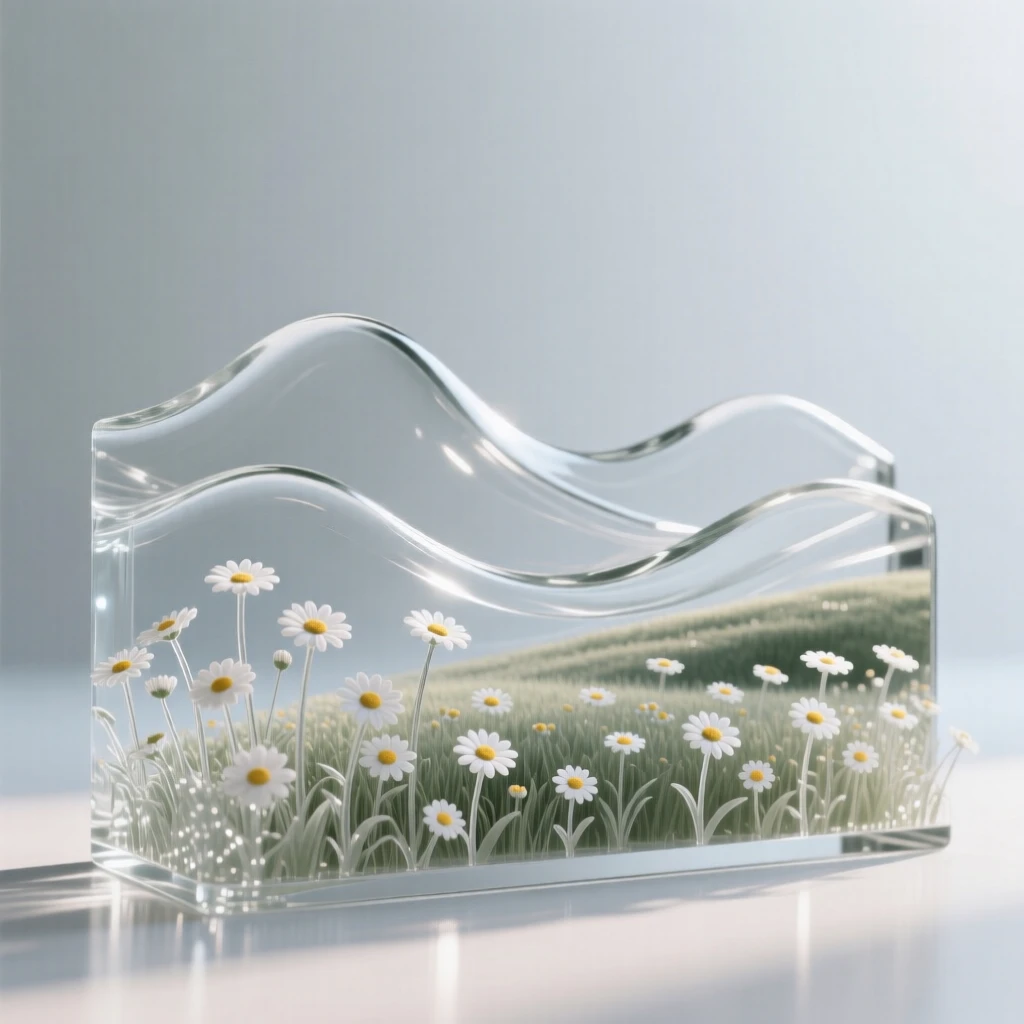 With distant hills rolling into the horizon, a meadow of wild daisies stretching to the horizon
