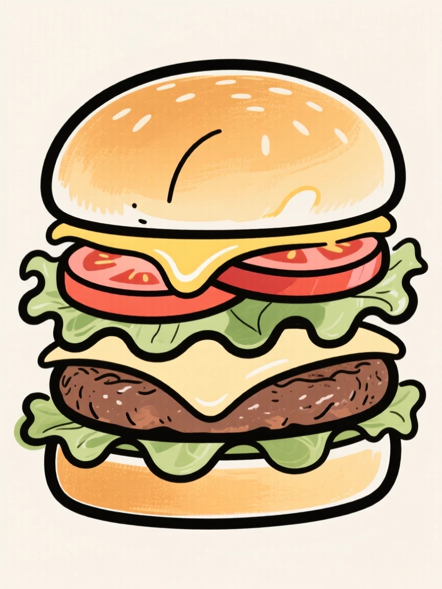 A burger with all the fixings