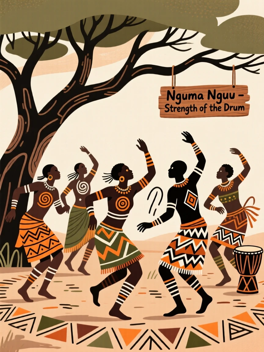 A group of dancers practicing beneath the shade of a tree.