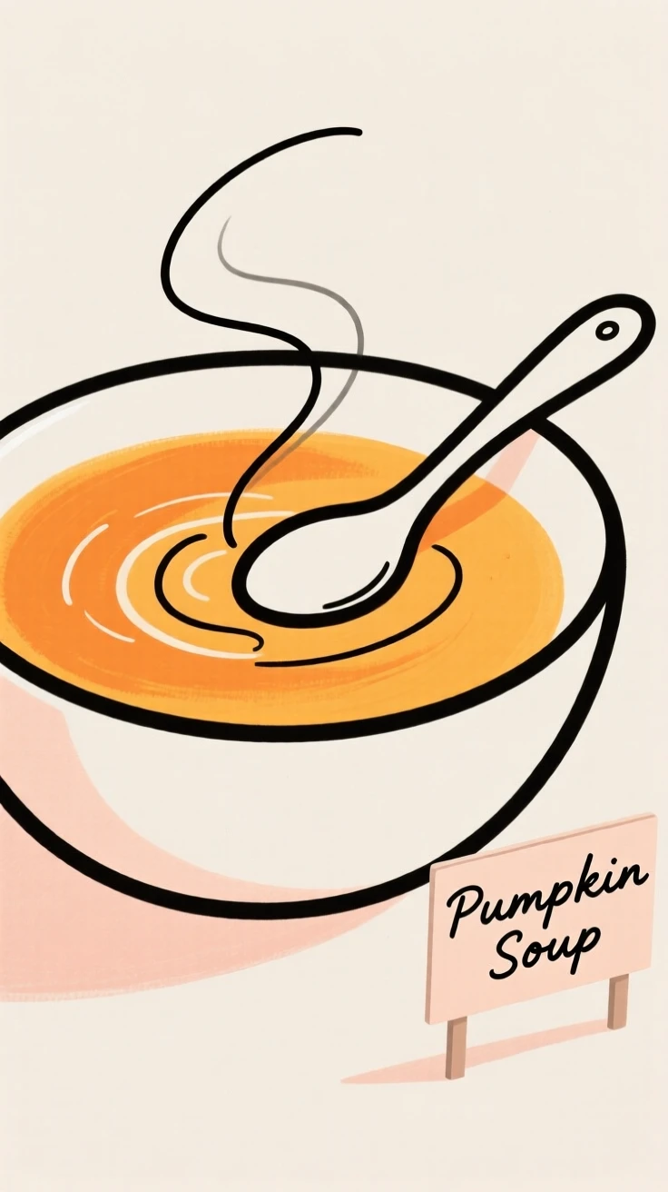A bowl of pumpkin soup