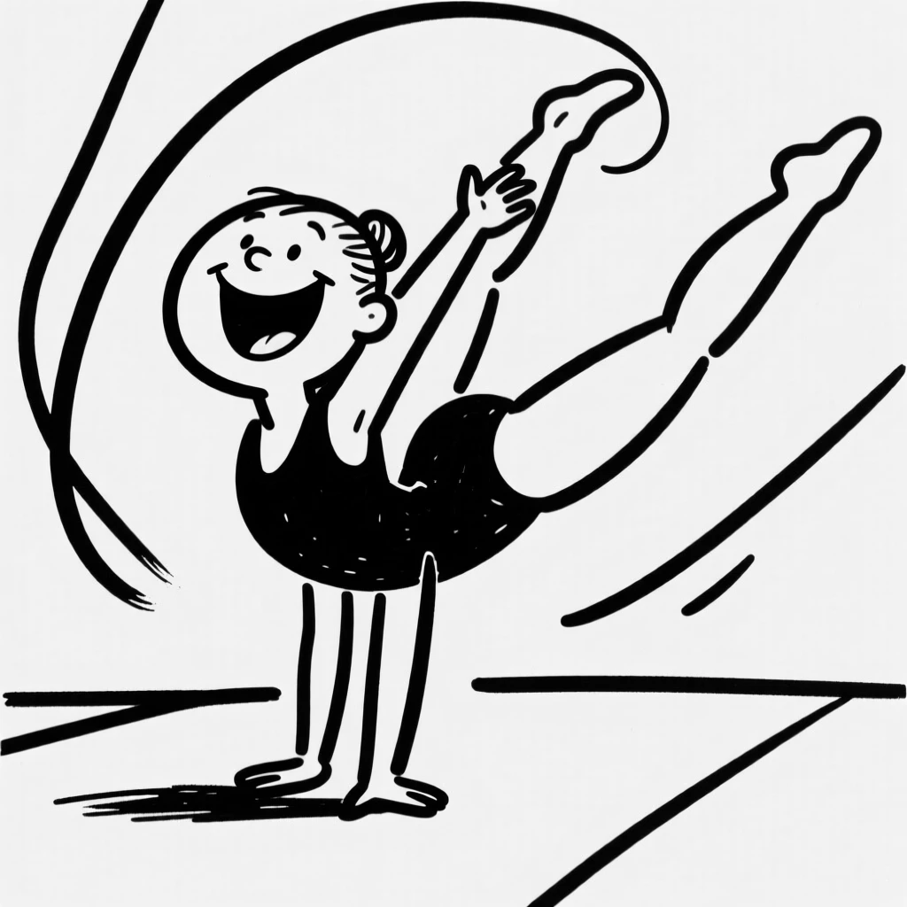 A gymnast sticking a perfect landing after a dazzling floor routine.