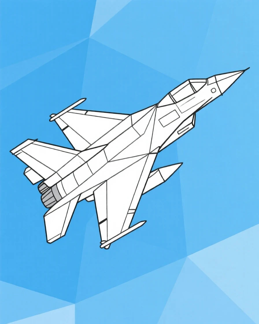 A fighter jet flying through a clear blue sky