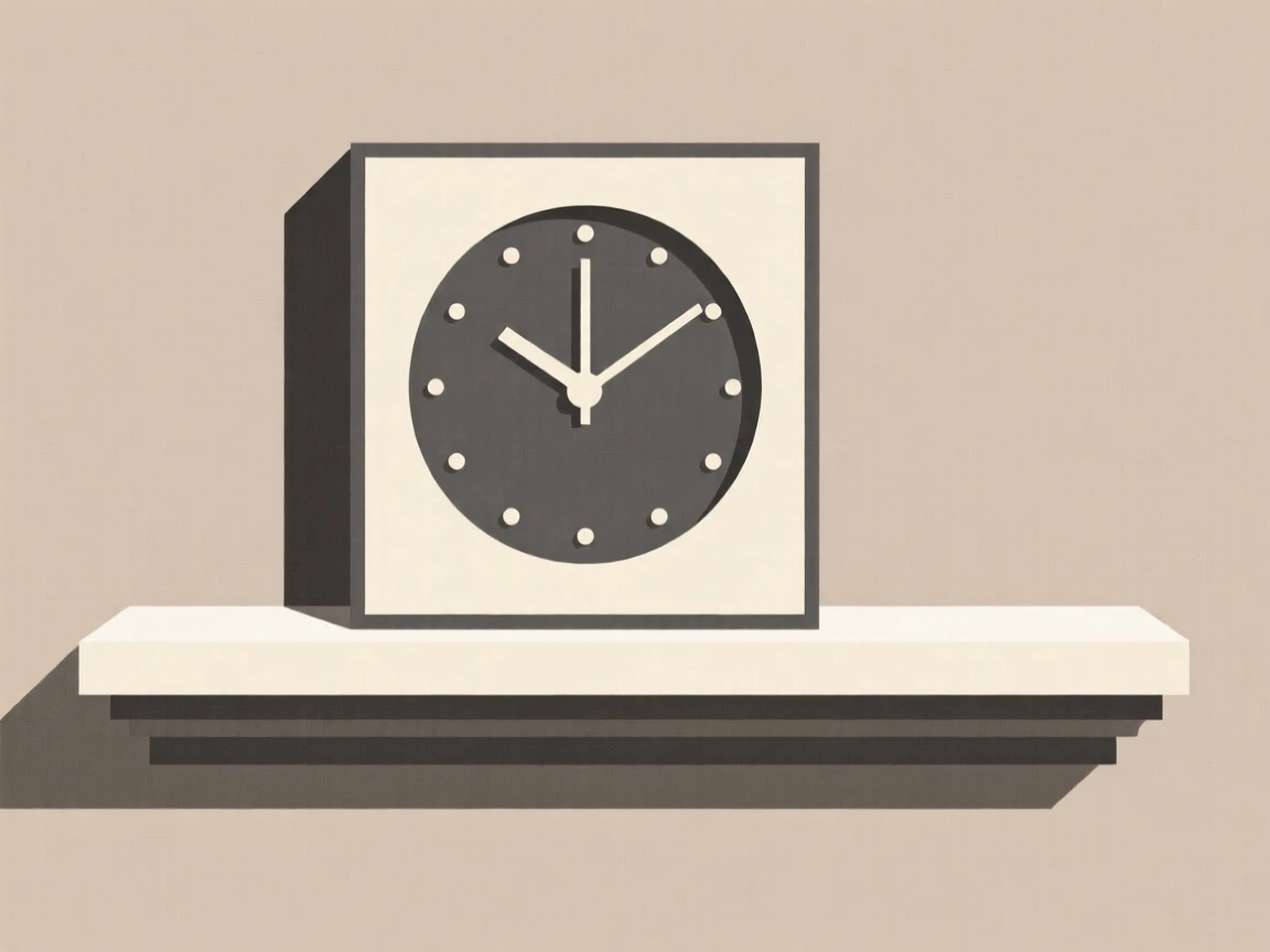 A vintage clock on a mantelpiece