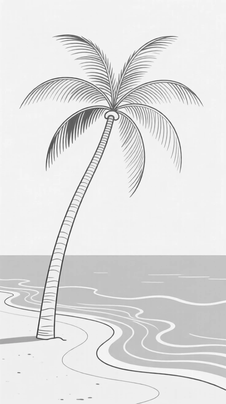 A tropical beach with turquoise water and a single palm tree