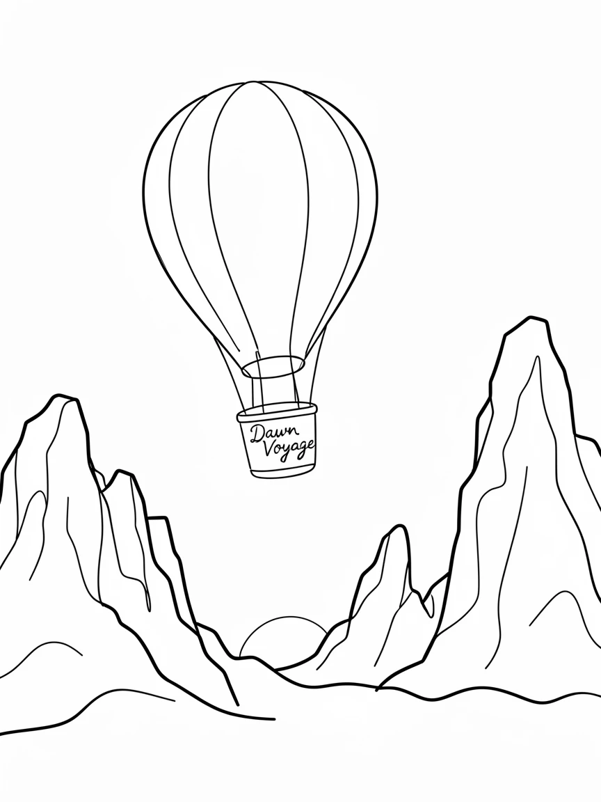 A hot air balloon ride drifting over ancient rock formations at dawn