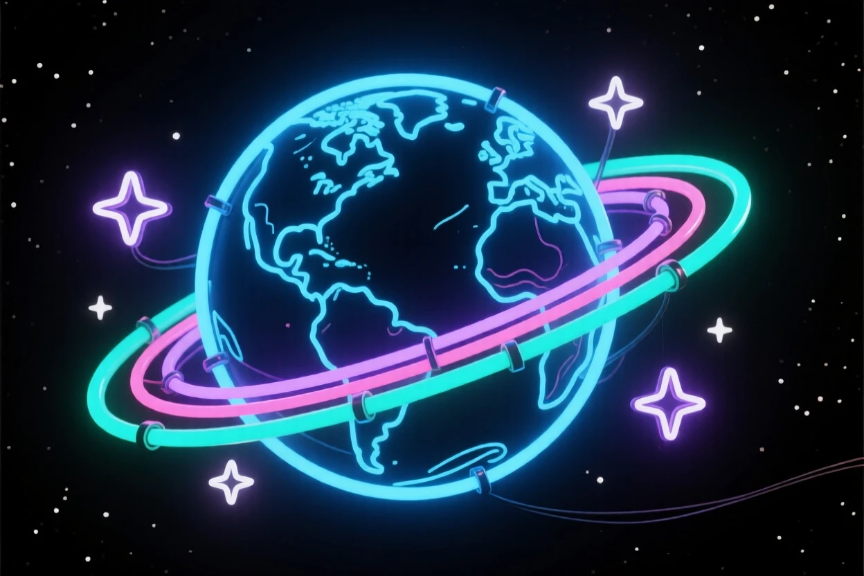 A rogue planet drifting alone through deep space.