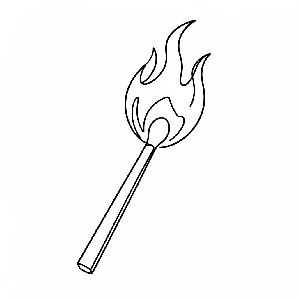 A single match igniting into flame in complete darkness, representing inspiration