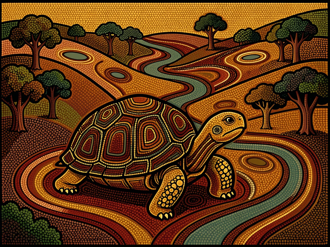 A ancient tortoise spirit watching over a hidden valley