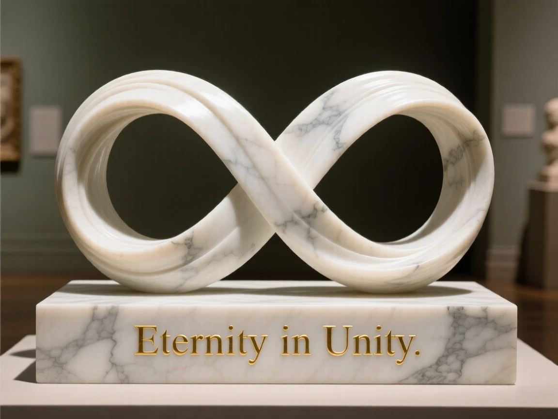 A symbolic, visually striking image of an infinity symbol formed by two entwined ribbons of light, rich in meaning and emotional resonance