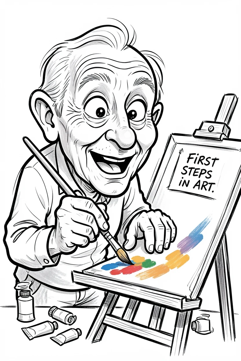 [Inspirational & Emotional Scenes] Touching, uplifting scene of an elderly person learning to paint for the very first time, evoking deep emotion