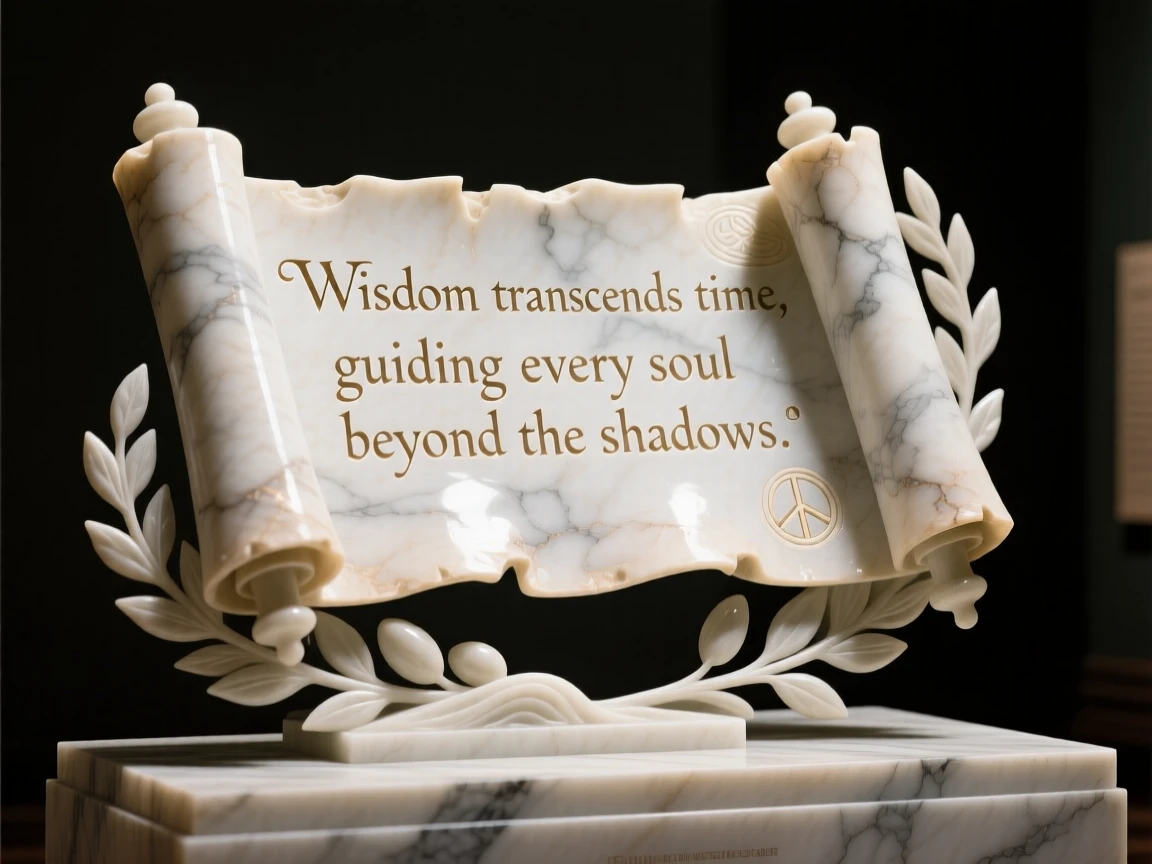 A symbolic, visually striking image of an ancient scroll unfurling with glowing script, rich in meaning and emotional resonance