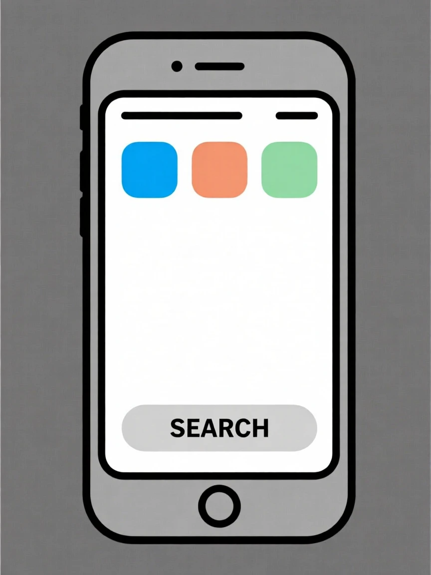 A smartphone displaying a clean app interface