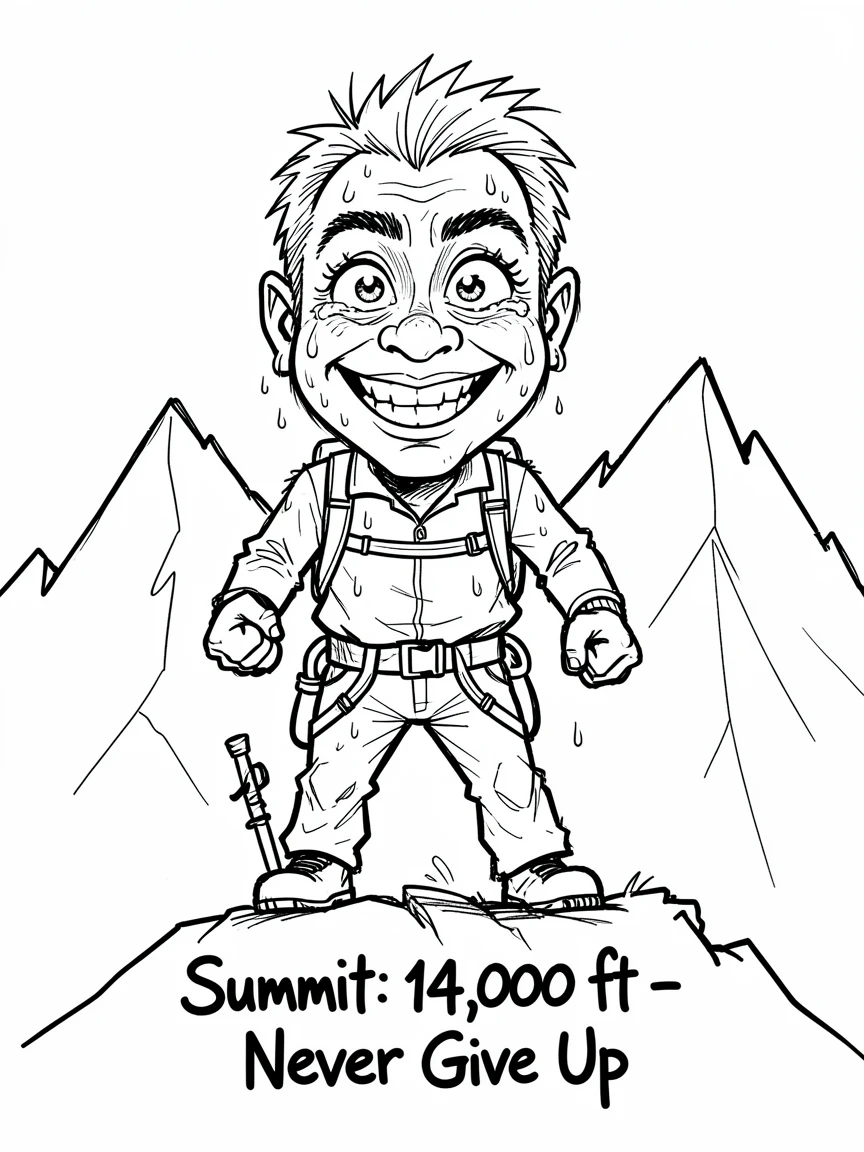[Inspirational & Emotional Scenes] Touching, uplifting scene of a person standing at a mountain summit after a long, hard climb, evoking deep emotion