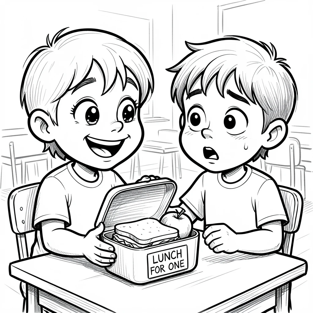 [Inspirational & Emotional Scenes] Touching, uplifting scene of a child sharing their lunch with a hungry classmate, evoking deep emotion