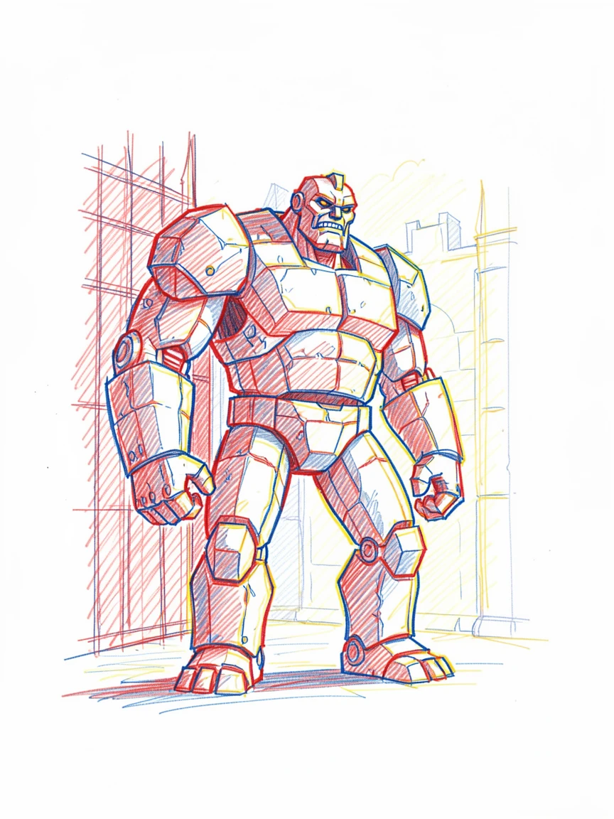 A colossal stone golem standing guard at the gate of a hidden kingdom