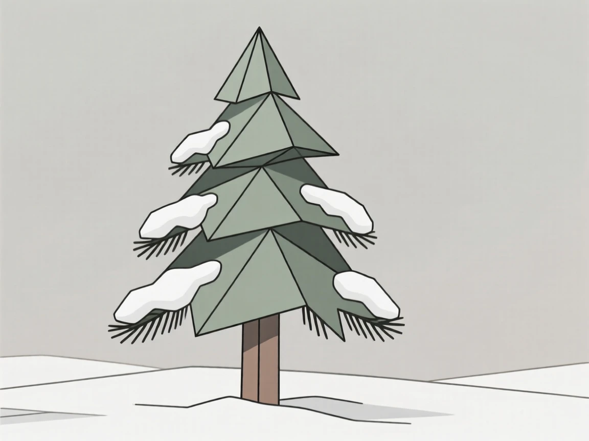 A pine tree covered in fresh snow
