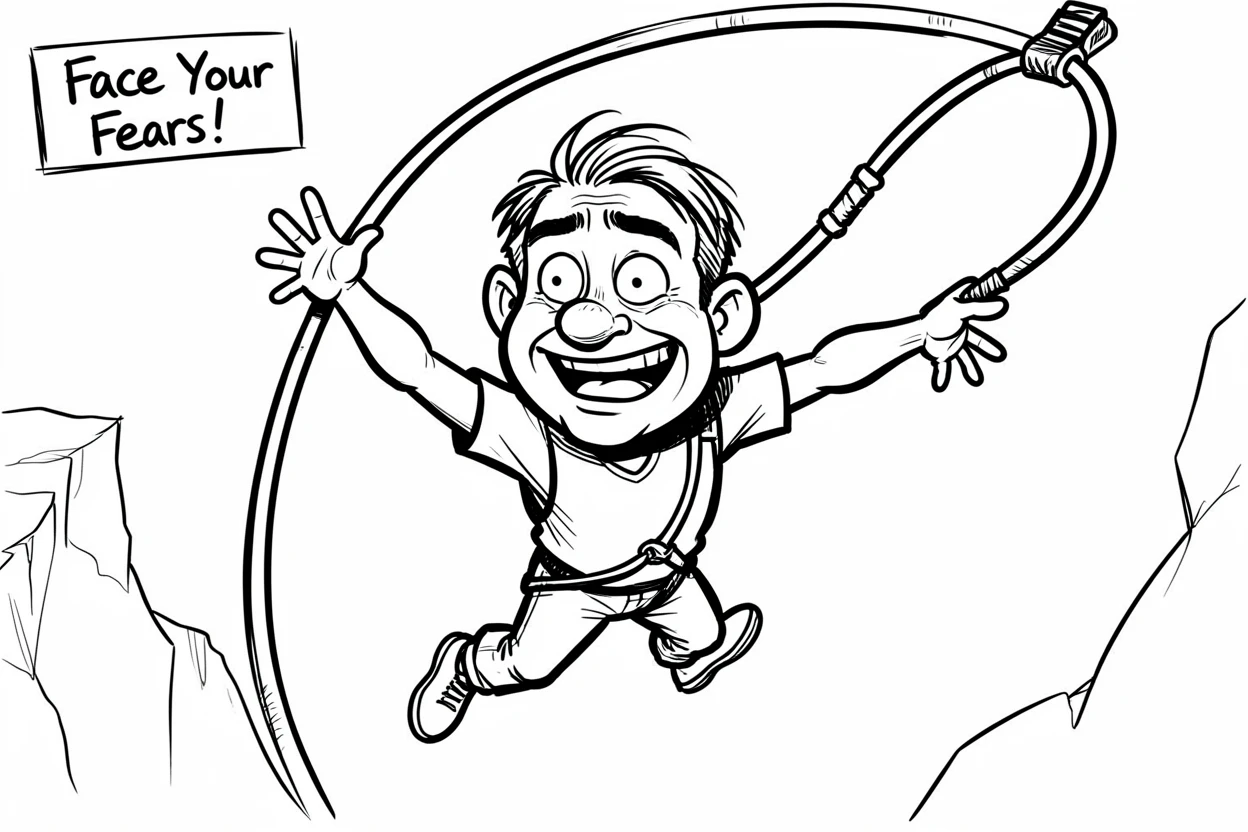 [Inspirational & Emotional Scenes] Touching, uplifting scene of a person overcoming a fear of heights by bungee jumping, evoking deep emotion