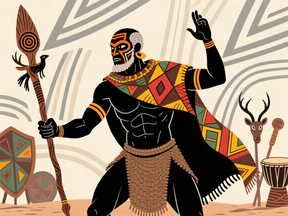 A seasoned hunter rehearsing a routine for an upcoming celebration.
