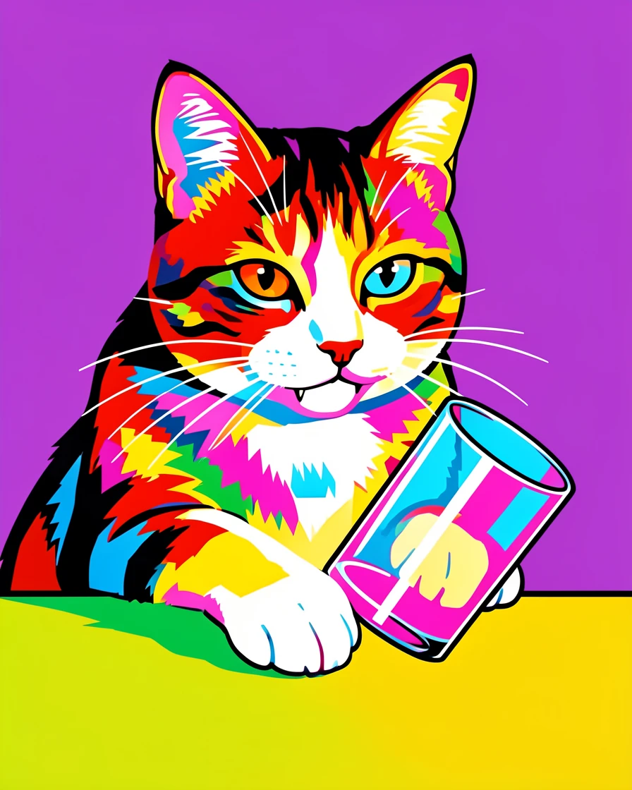 Cat knocking a glass off a table with a mischievous look