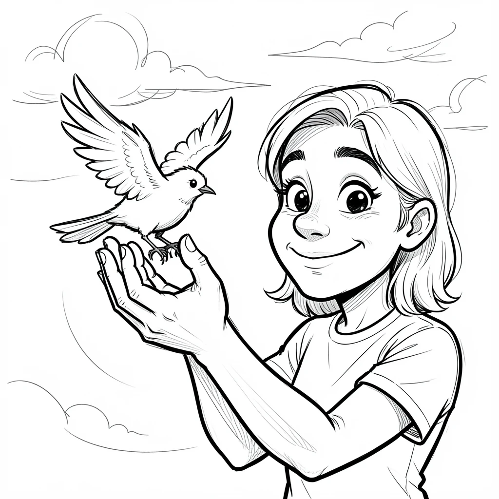 [Inspirational & Emotional Scenes] Touching, uplifting scene of a person releasing a rescued bird back into the open sky, evoking deep emotion
