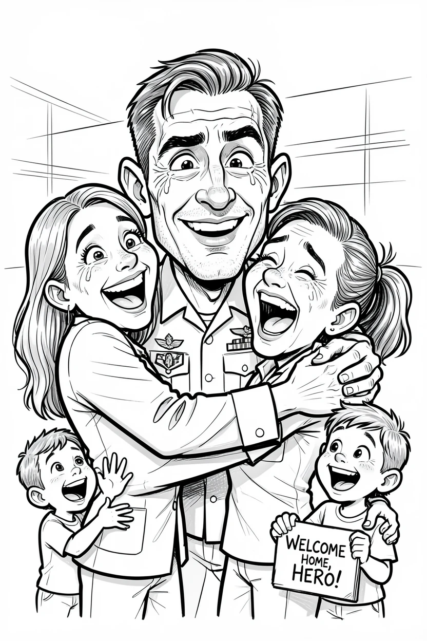 [Inspirational & Emotional Scenes] Touching, uplifting scene of a soldier reuniting with family after a long deployment, evoking deep emotion