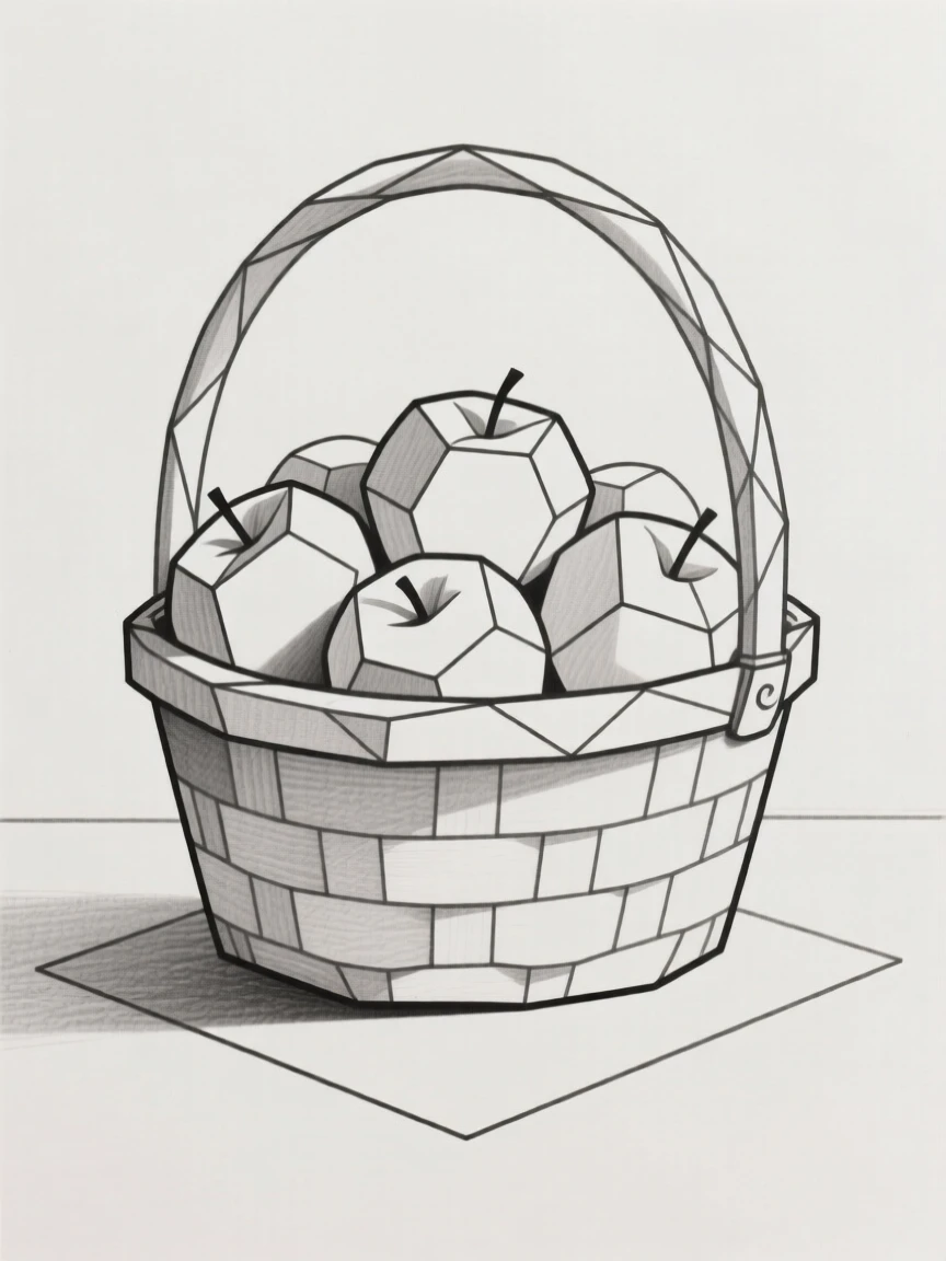 A basket of freshly picked apples