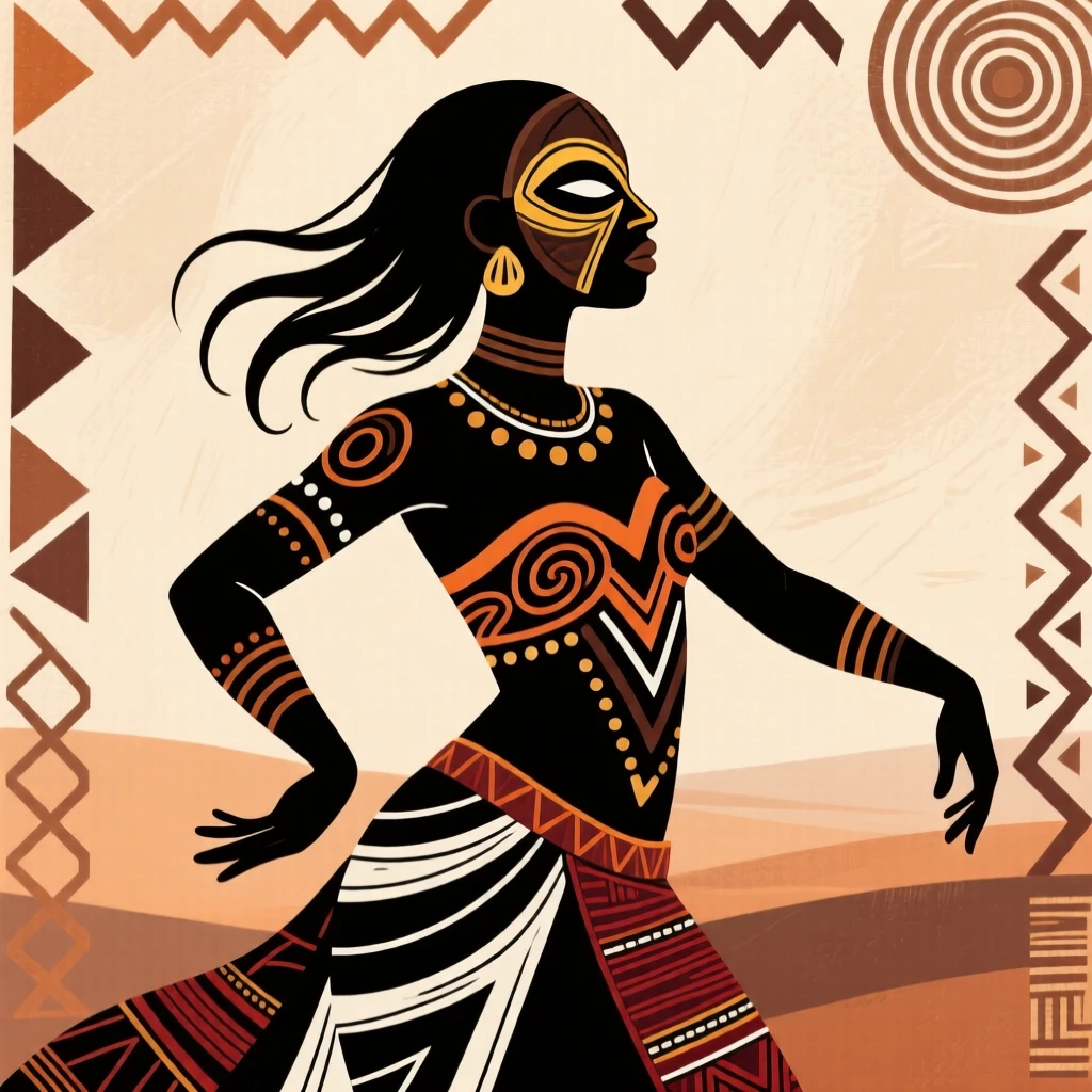 A graceful young dancer gazing thoughtfully toward the horizon.