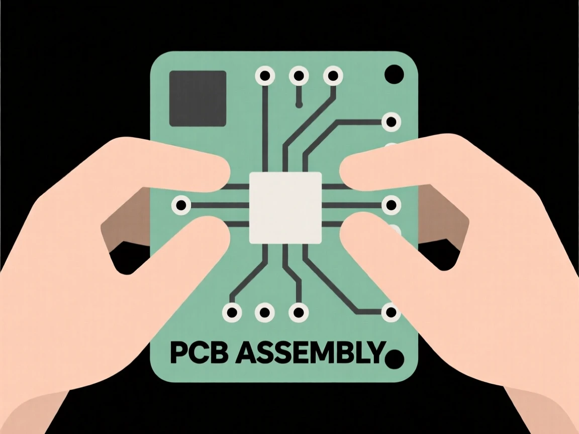A pair of hands assembling an electronic circuit board