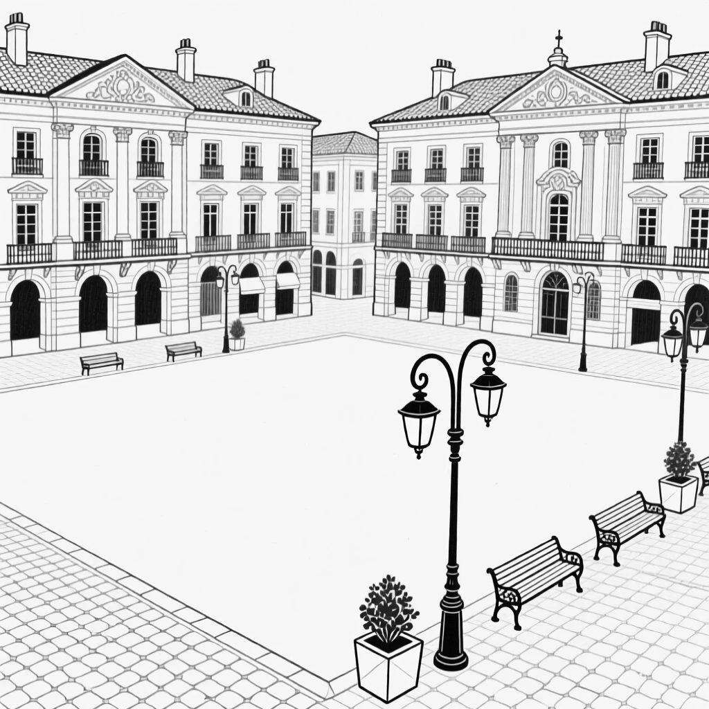 A famous historic square lined with grand old buildings
