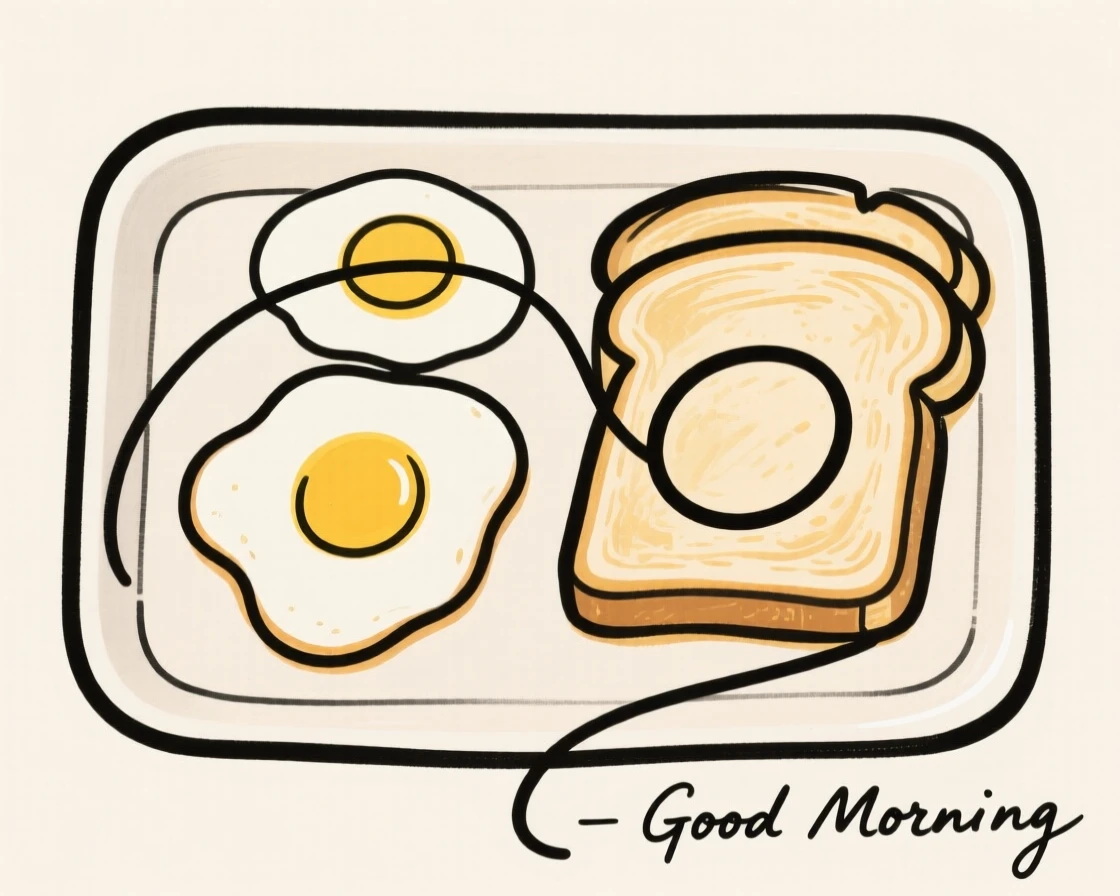 A breakfast tray with eggs and toast