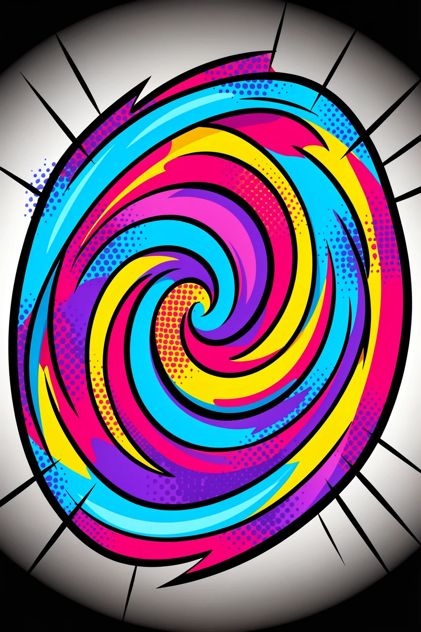A galaxy swirling with lively and hues