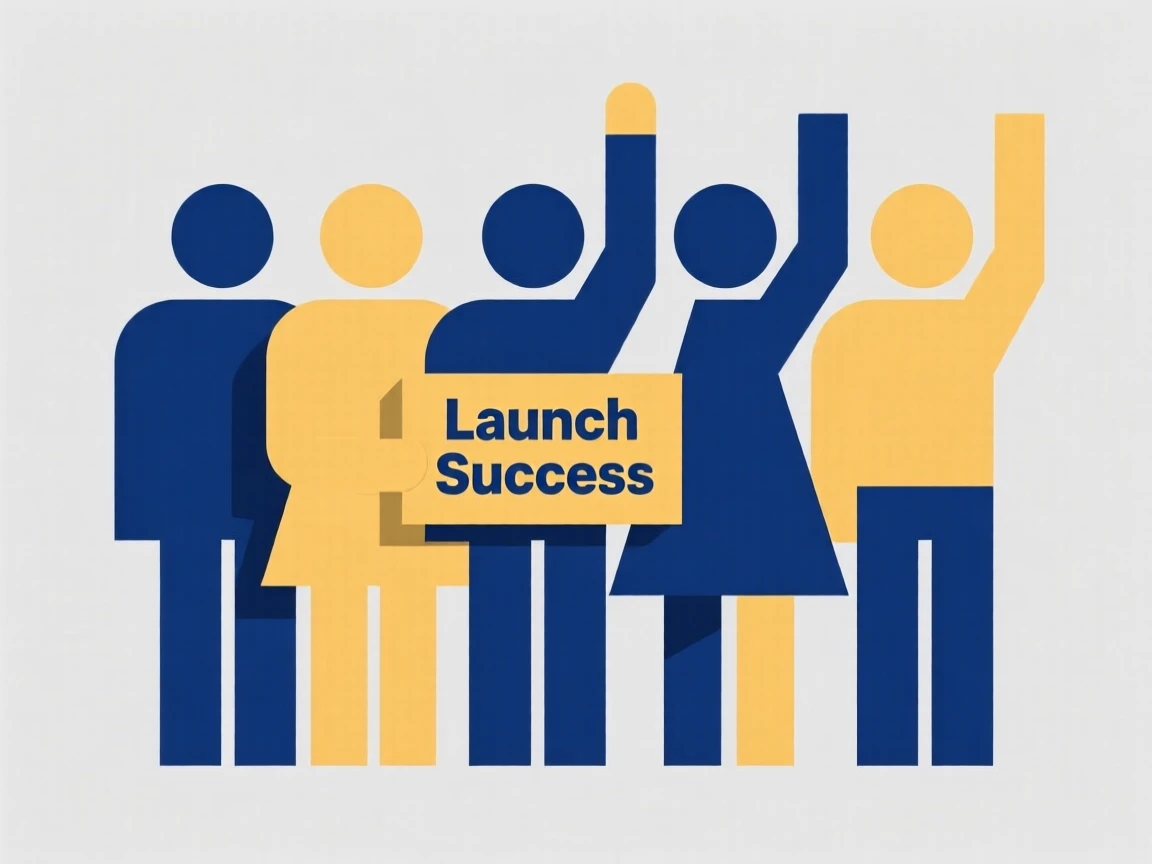 A team celebrating a successful product launch