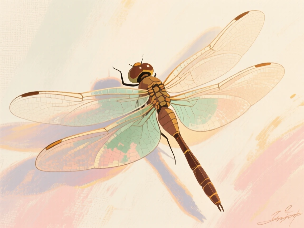 A study of a dragonfly's wings shown in fine detail