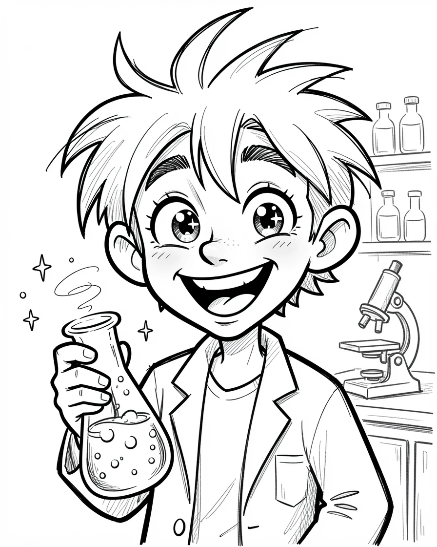 [Inspirational & Emotional Scenes] Touching, uplifting scene of a young scientist lighting up with joy at a successful experiment, evoking deep emotion