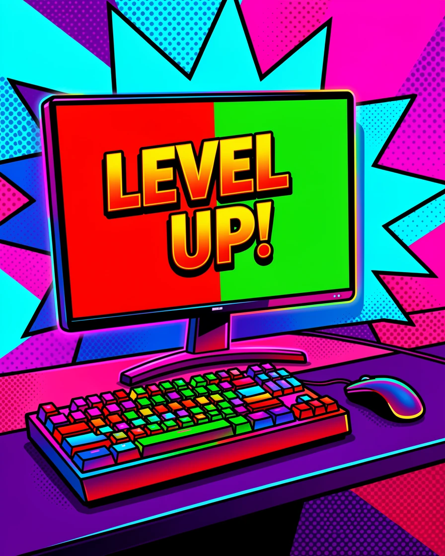 A gaming setup lit with elaborate RGB lighting