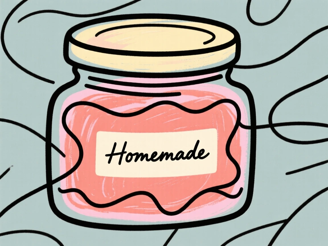 A jar of homemade jam