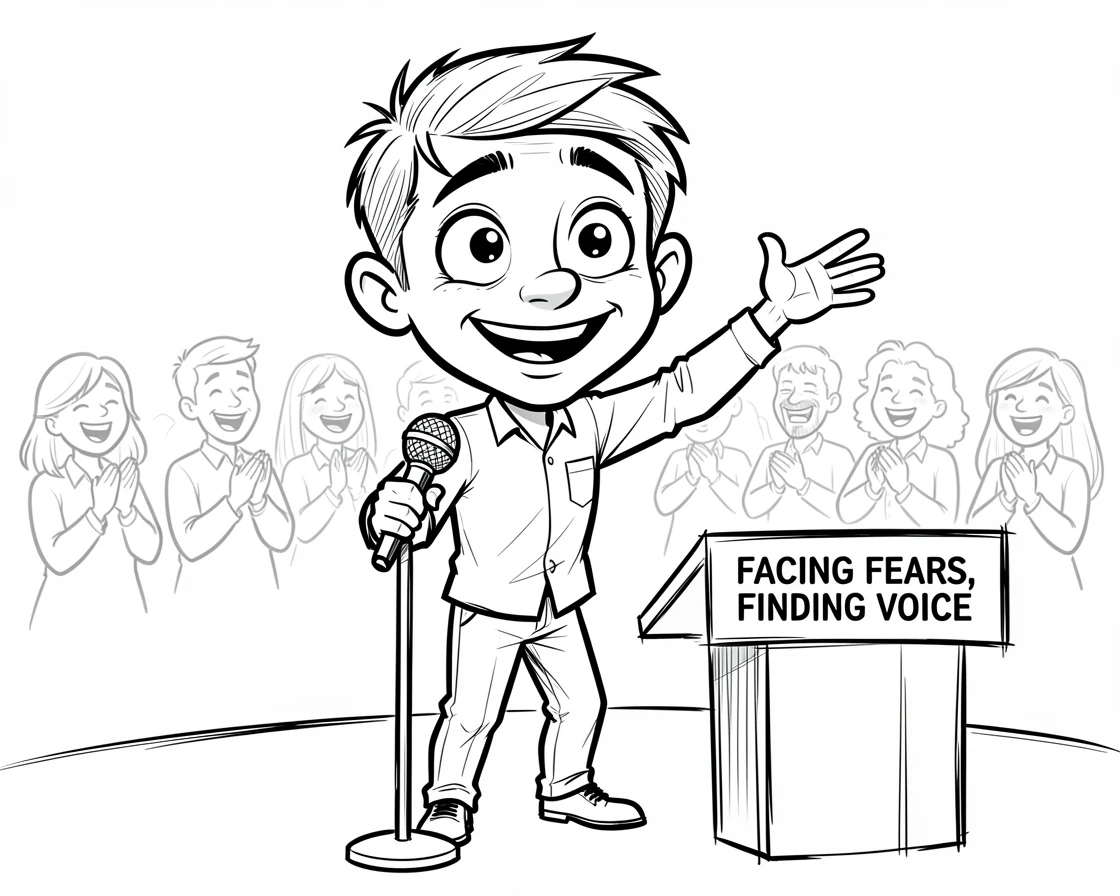 [Inspirational & Emotional Scenes] Touching, uplifting scene of a person conquering stage fright to give an inspiring speech, evoking deep emotion