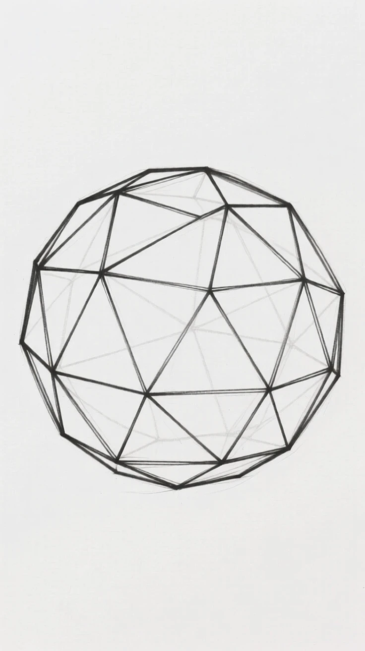 A geometric sphere constructed from triangular facets