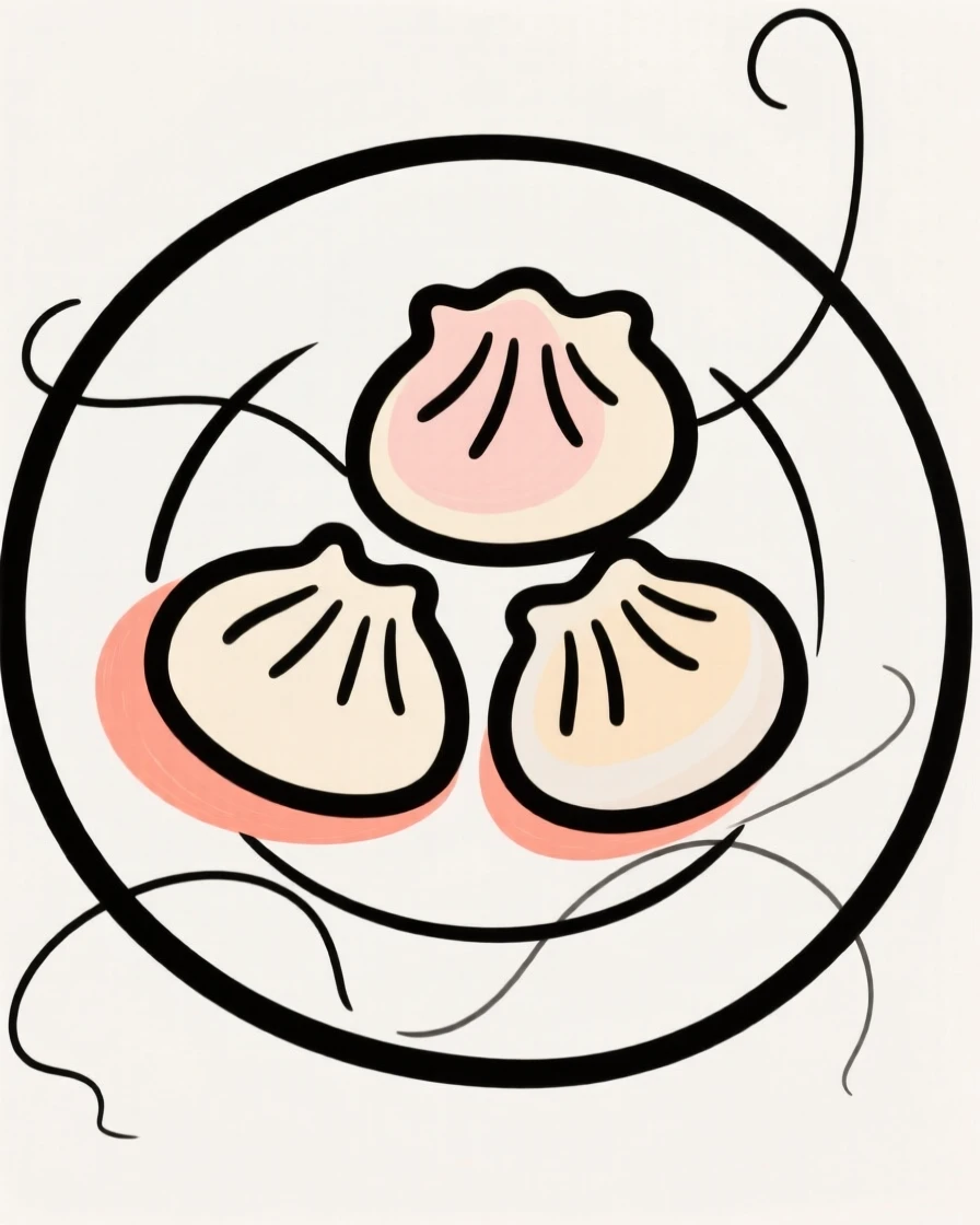 A plate of dim sum