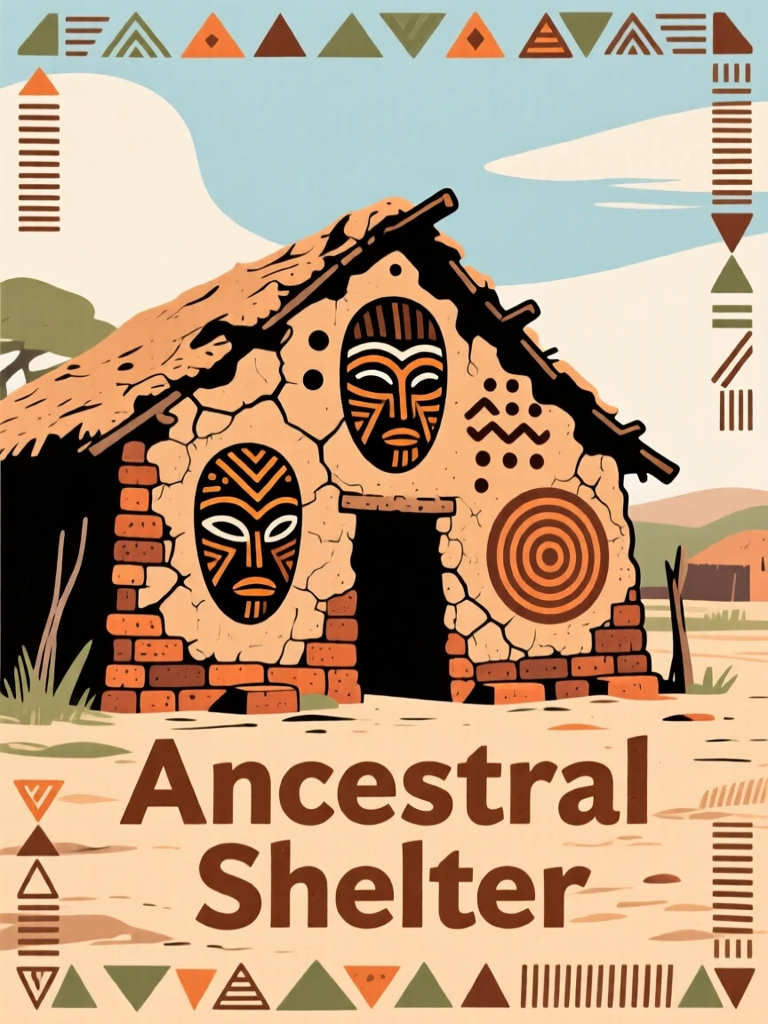 A mud-brick homestead weathered by centuries of sun and wind.