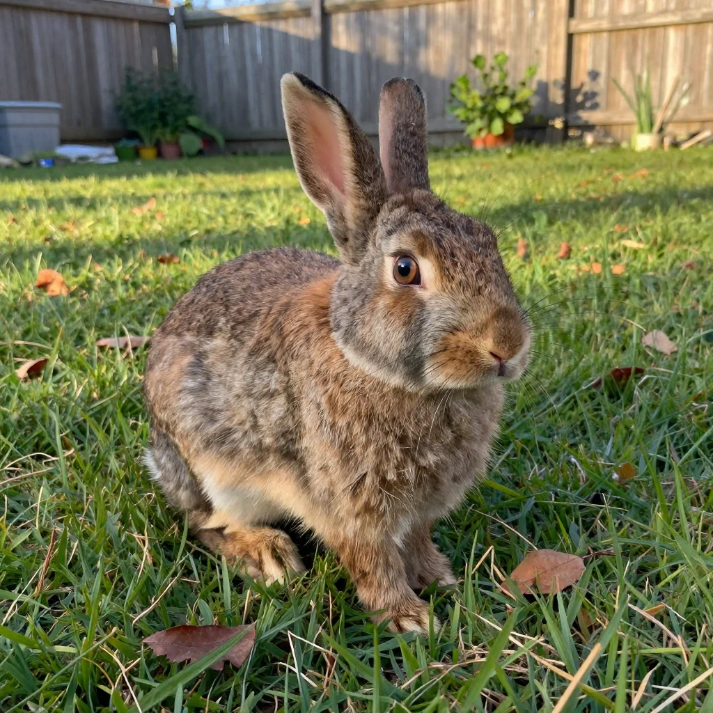 A rabbit thumps its foot rapidly upon hearing an unfamiliar noise.