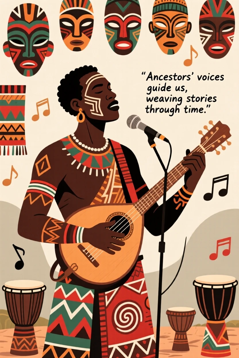 A griot singing the history of his people.