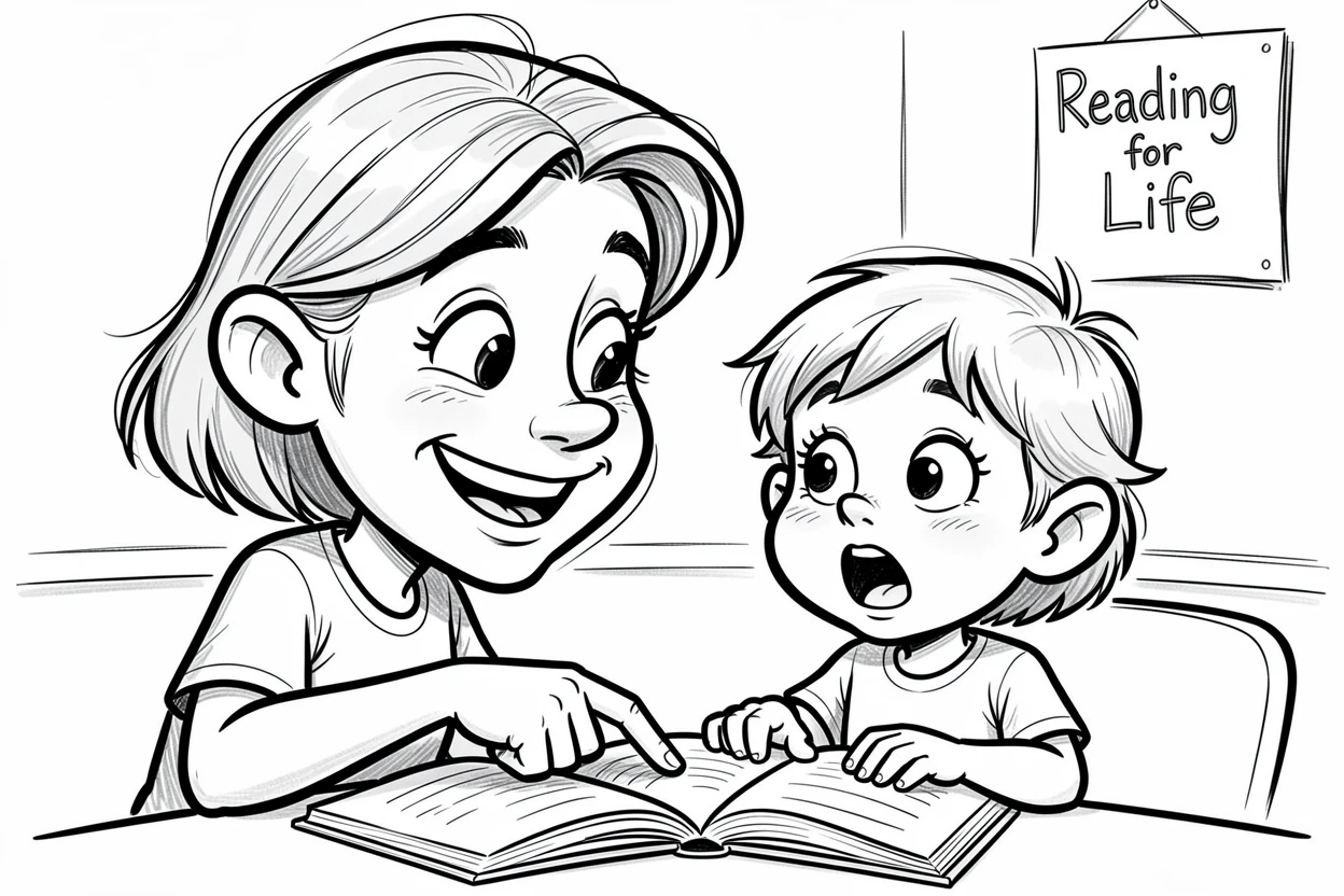 [Inspirational & Emotional Scenes] Touching, uplifting scene of a volunteer teaching a child to read for the very first time, evoking deep emotion