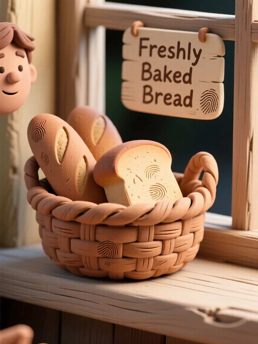 A basket of freshly baked bread cooling on a windowsill