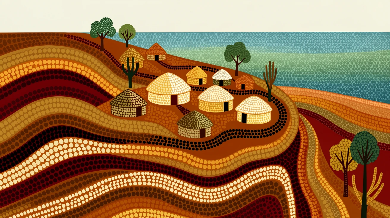 A cliffside village stretching to the horizon
