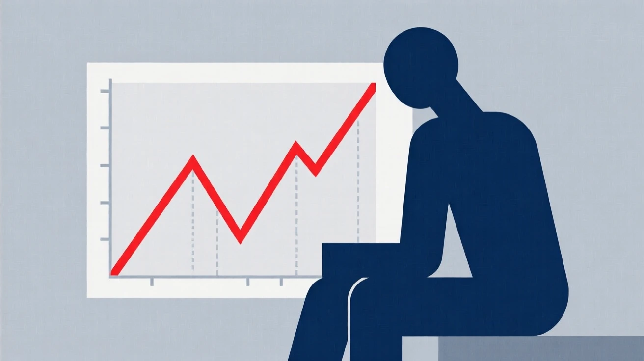 A person analyzing a stock market chart