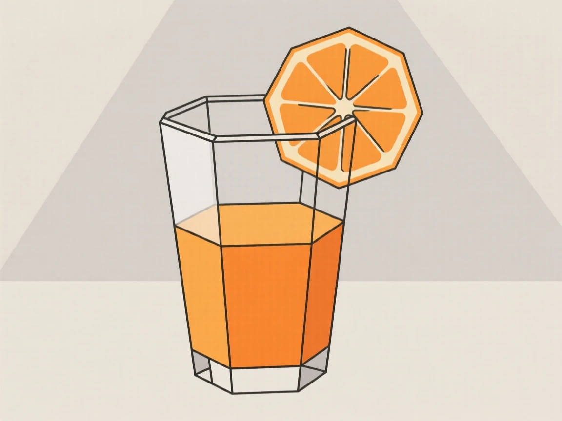 A glass of freshly squeezed orange juice