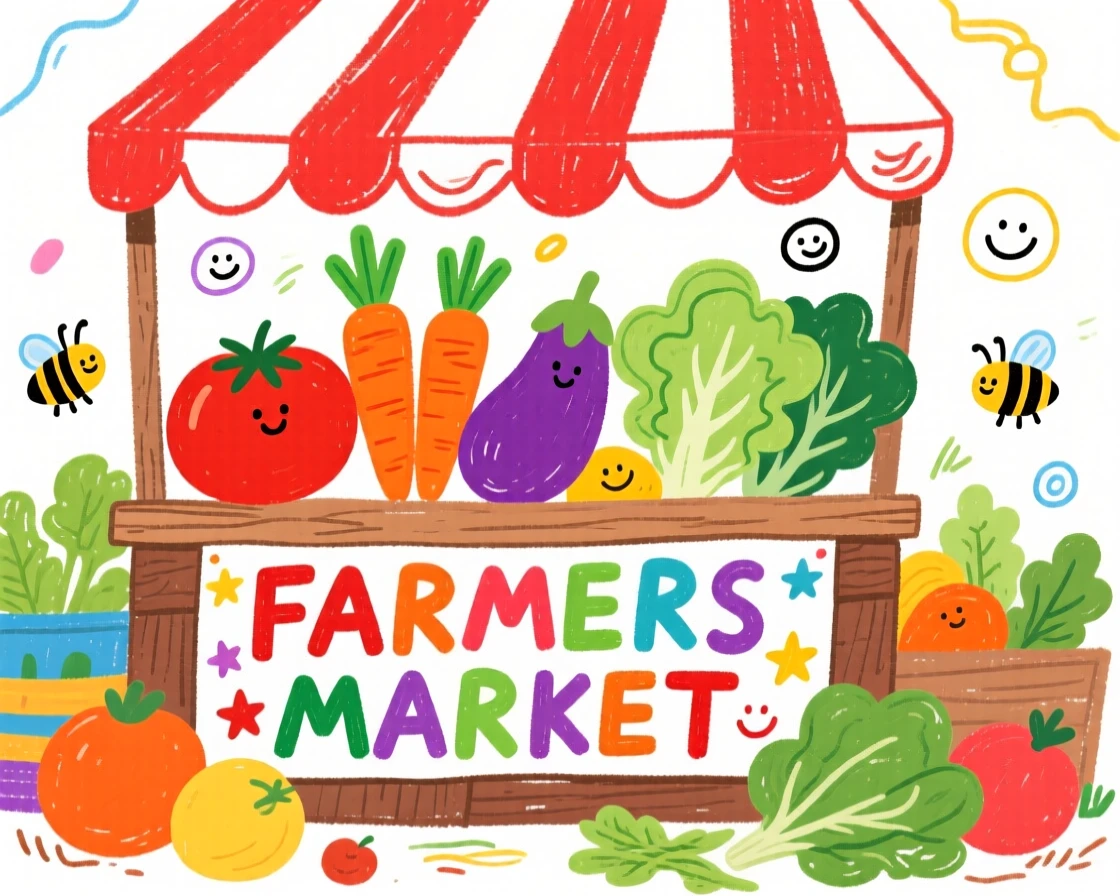 A farmers market stall overflowing with fresh vegetables.