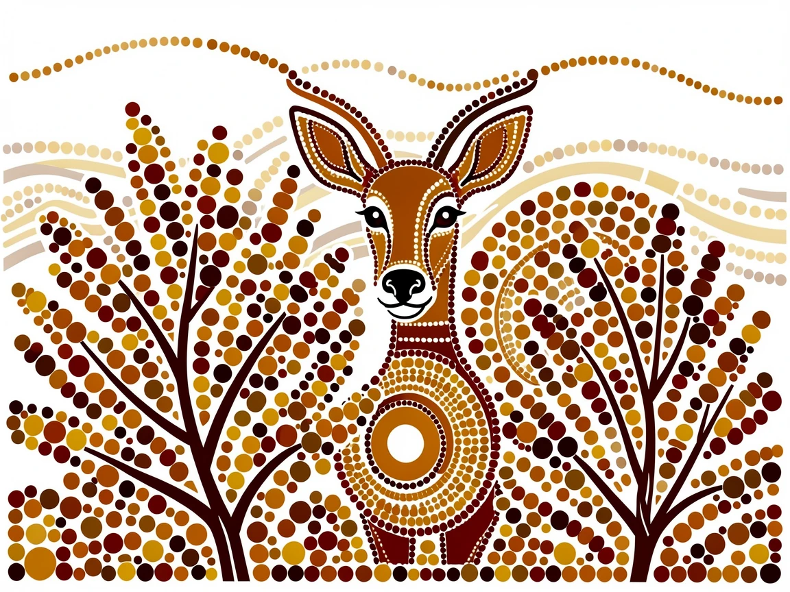 A curious deer peeking from behind a bush