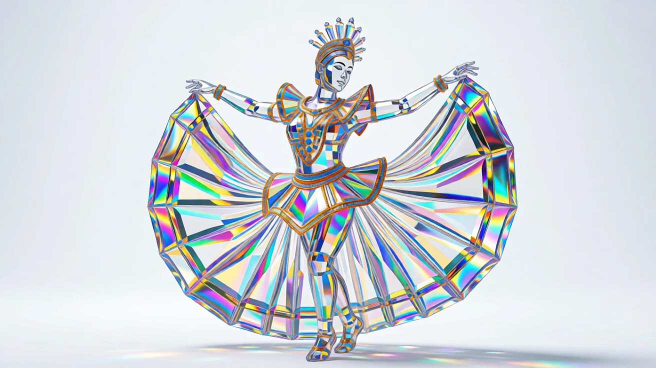 A Filipino Sinulog festival dancer in vivid traditional costume.